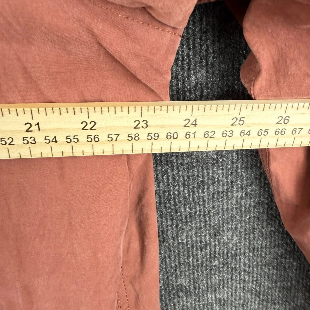 Eddie Bauer Shacket Mens XL Salmon Pink Fleece Lined Outdoor Utility Shirt Jacke